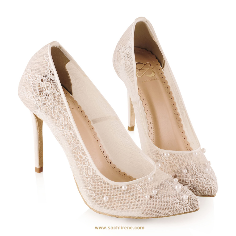 ODETTE WITH FRENCH LACE & PEARLS